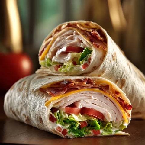 A sandwich set on a table top.