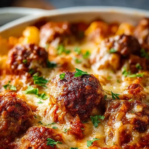 A detailed shot of a luscious, saucy pasta casserole packed with cheesy layers.