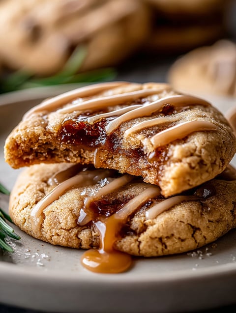 Iced brown sugar maple cookies.