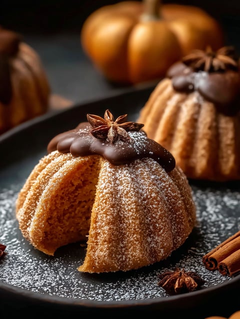 Pumpkin Cheesecake Truffles on a plate.