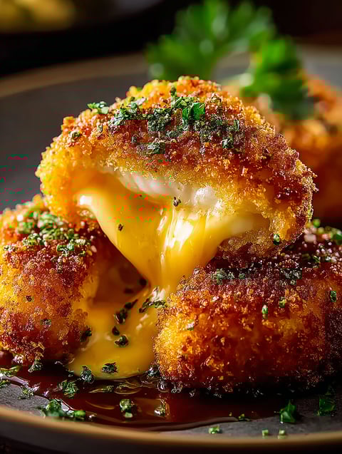 Cheddar crispy chicken with melted cheese