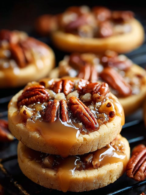 Tray of pecan pie cookies