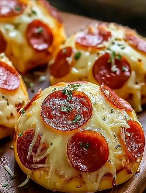Pepperoni Pizza Bombs.
