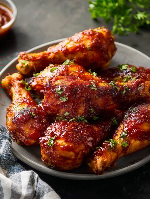 Chicken wings served with creamy Swiss mushroom sauce.